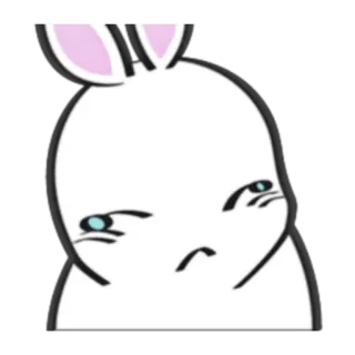 😢 lapin, mignon, animal, dessin animé, kawaii whatsapp sticker