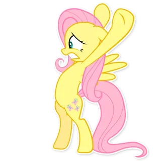 😱 Fluttershy My Little Pony Pony, Cartoon, Tier, Figur telegram sticker