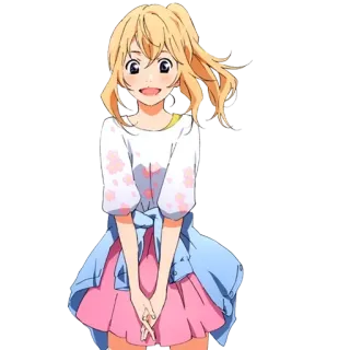 🥰 Kaori Miyazono Your Lie in April anime, character, kaori miyazono, your lie in april telegram sticker