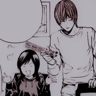 🕷 Light Yagami Death Note Manga, Anime, Death Note, Light Yagami, Personaggio, Scena telegram sticker