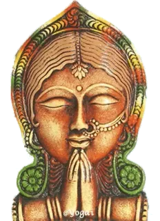 🙏 @yogai indian culture, hindu, yoga, meditation, spirituality, goddess, prayer, traditional telegram sticker