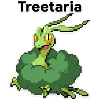 😈 Treetaria ポケモン, クリーチャー, モンスター, 植物, 架空, ビデオゲーム, treetaria telegram sticker
