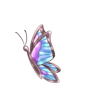 🦋 бабочка, насекомое, витраж, фиолетовый, синий, наклейка telegram sticker