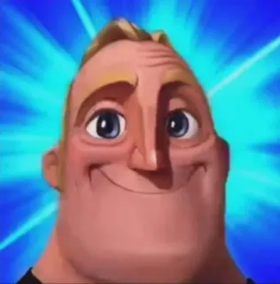 😇 Mr. Incredible The Incredibles Mr. Incredible, The Incredibles, Disney, Pixar, meme, cartoon character, superhero telegram sticker