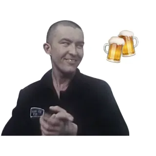 🍺 cerveza, bebidas, hombre, alcohol, jarras whatsapp sticker