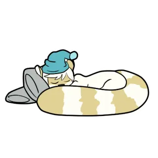 😴 tidur, hewan, kucing, kartun, mimpi telegram sticker