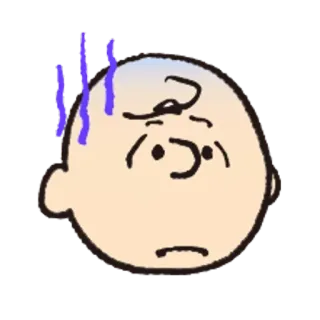 🐧 Charlie Brown Peanuts アニメ, チャーリーブラウン, ピーナッツ, 悲しい, 困惑, 表情 telegram sticker