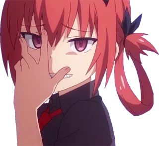 😈 Satania อนิเมะ, ซาตาเนีย, ท่าทางหยาบคาย, สาวอนิเมะ telegram sticker