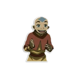 😃 Aang Avatar: The Last Airbender Aang, Avatar, Dibujos animados, Nickelodeon, Maestro Aire whatsapp sticker