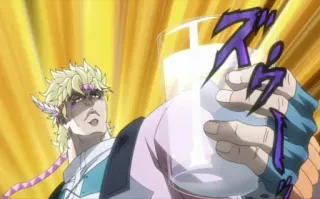 🥛 Caesar Zeppeli JoJo's Bizarre Adventure Anime, JoJo's Bizarre Adventure, Caesar Zeppeli, Toast, Prost, Trinken telegram sticker