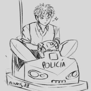 🧐 POLICÍA auto, polizia, parco divertimenti, veicolo telegram sticker