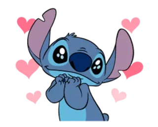 😍 Stitch милый, мультфильм, Стич, сердце, Дисней telegram sticker