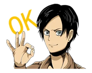 👌 OK ok, gesto, aprovação, estilo anime, personagem telegram sticker