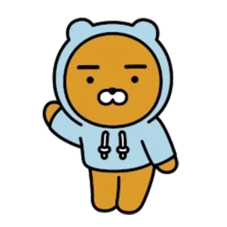 👕 Ryan Desenho animado, Personagem, Urso, Ryan, Kakao Friends telegram sticker