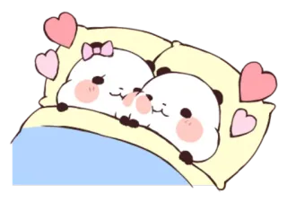 ❤ lindo, panda, amor, animales, dibujos animados telegram sticker