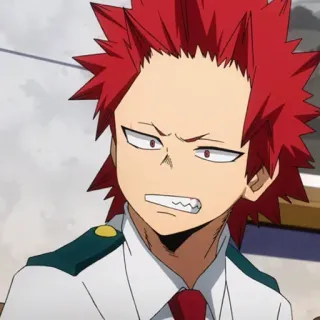 😠 Eijiro Kirishima My Hero Academia Аниме, Манга, Моя геройская академия, Эйджиро Киришима, Киришима, Красный бунт whatsapp sticker