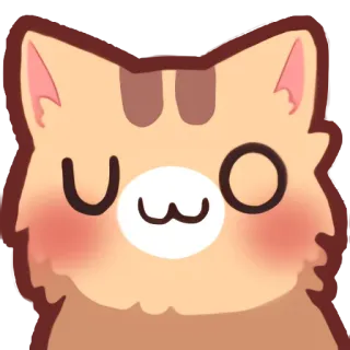 😉 แมว, uwu, น่ารัก, คาวาอิ, สัตว์, อีโมจิ telegram sticker