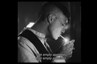 🖕 fuck empty apologies
fuck empty promises. hombre, fumando, cigarrillo, blanco y negro, palabrotas telegram sticker