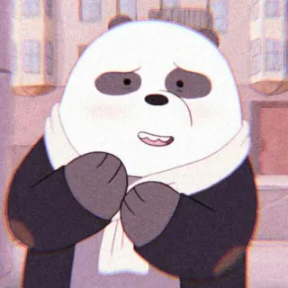 💫 Panda We Bare Bears パンダ, ぼくらベアベアーズ, アニメ, クマ, かわいい telegram sticker