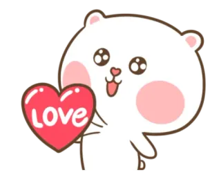 😍 Love amor, corazón, oso, lindo, romántico telegram sticker