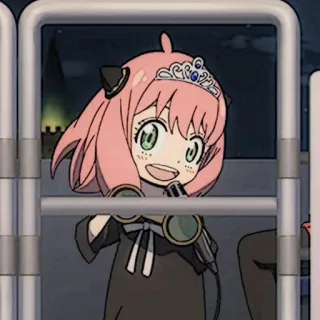 🧸 Anya Forger Spy x Family Аниме, Spy x Family, Аня Форджер, Мультфильм, Милый, Принцесса, Корона telegram sticker