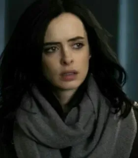 🥀 Jessica Jones phụ nữ, người, khăn quàng cổ, nữ diễn viên, người nổi tiếng telegram sticker