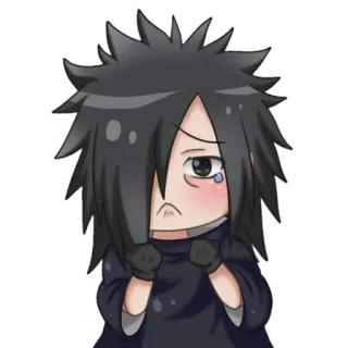 😭 Madara Uchiha Naruto anime, manga, uchiha, sad, crying, ninja telegram sticker