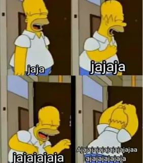 🤣 Homer Simpson The Simpsons jaja
jajaja
jajajaja
Ajajajajajajajajajaa
ajajajajajaja ホーマー・シンプソン, ザ・シンプソンズ, 笑い, 面白い, ミーム, アニメ, アニメーション telegram sticker