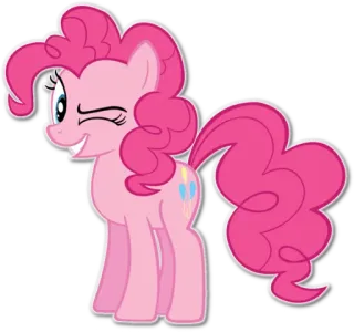 😉 Pinkie Pie My Little Pony Pony, Rosa, Niedlich, Cartoon, Freundschaft telegram sticker