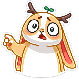 😳 conejo, dibujos animados, lindo, animal, pegatina telegram sticker