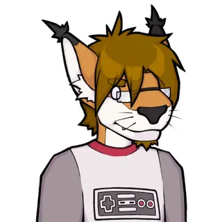 😐 Фурри, Антропоморфный, Кот, Животное, Мультфильм, Персонаж, Искусство telegram sticker