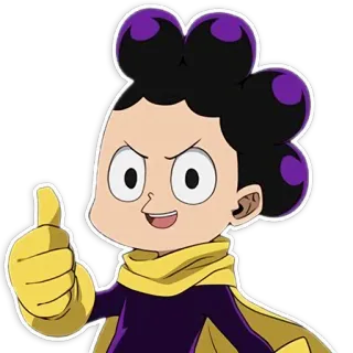 👍 Minoru Mineta My Hero Academia anime, character, thumbs up, mineta, my hero academia telegram sticker