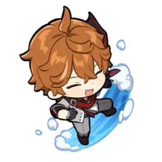 🌊 Tartaglia Genshin Impact Anime, Spiel, Chibi, Tartaglia, Genshin Impact, Süß whatsapp sticker