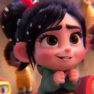 🩰 Vanellope von Schweetz Wreck-It Ralph Vanellope, Ralph el demoledor, Disney, Personaje, Dibujos animados telegram sticker