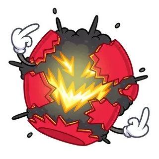 🖕 adesivo, dedo do meio, desenho animado, gesto ofensivo whatsapp sticker