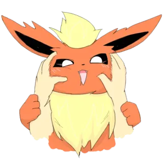 🤗 Flareon Pokemon pokemon, flareon, mignon, animé, feu telegram sticker