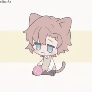 🧶 cat, anime, cute, kawaii, chibi, neko, animal, feline whatsapp sticker