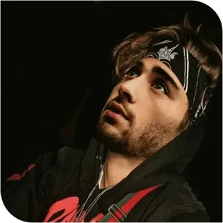 📎 man, bandana, portrait, face, hoodie, person, male telegram sticker