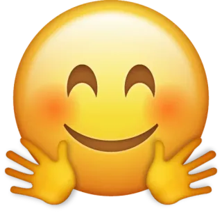 🤗 Emoji, Smiley, Umarmung, Süß, Fröhlich whatsapp sticker