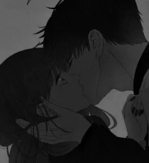 🥰 bacio, coppia, romance, amore, anime, manga, affetto telegram sticker