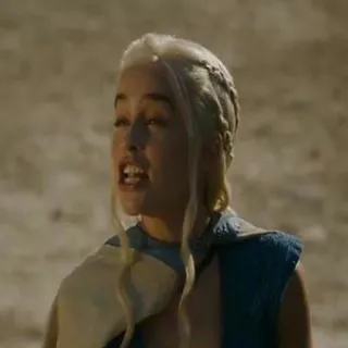 😜 Daenerys Targaryen Game of Thrones Дейенерис, Игра престолов, Фэнтези, Персонаж, Сериал, Королева драконов whatsapp sticker