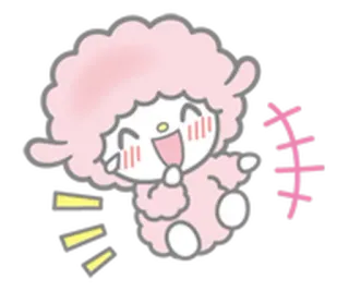 🤣 kawaii, fofo, rosa, personagem, desenho animado telegram sticker