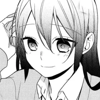 🌟 Anime, Manga, Fille, Uniforme scolaire, Sourire, Portrait telegram sticker