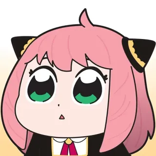 😧 Anya Spy x Family Anime, Manga, Spy x Family, Anya, Mignon, Sticker telegram sticker