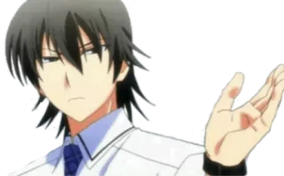 🎊 anime, man, character, hand gesture telegram sticker