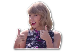 👍 Taylor Swift taylor swift, pouce levé, célébrité, chanteuse, positif, joyeux telegram sticker