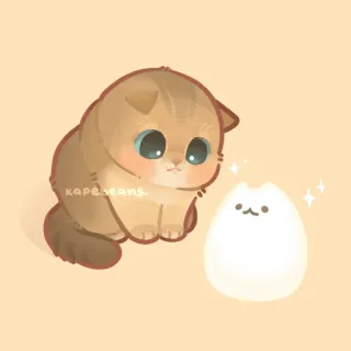 ✨ kapebeans. gato, kawaii, fofo, animal, gatinho telegram sticker