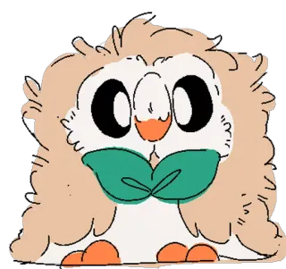 🚿 Rowlet Pokemon pokemon, rowlet, mignon, hibou telegram sticker