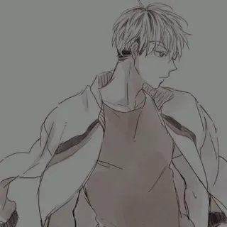 🦉 Anime, Man, Jas, Illustratie, Manga telegram sticker