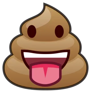 😛 Эмодзи, Какашка, Дерьмо, Смешной, Мультфильм whatsapp sticker